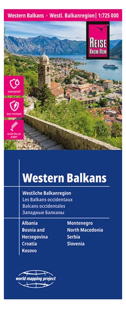 Abbildung von Reise Know-How Landkarte Westliche Balkanregion / Western Balkans (1:725.000) | 8. Auflage | 2025 | beck-shop.de