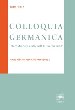 Abbildung von COLLOQUIA GERMANICA 55, 3-4 | 1. Auflage | 2023 | beck-shop.de