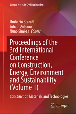 Abbildung von Berardi / António | Proceedings of the 3rd International Conference on Construction, Energy, Environment and Sustainability (Volume 1) | 1. Auflage | 2025 | beck-shop.de
