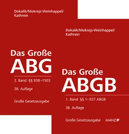 Abbildung von Dokalik / Kathrein | Das Große ABGB 2 Bände im Schuber | 38. Auflage | 2025 | 2 | beck-shop.de