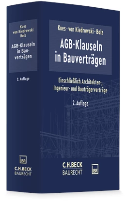 Abbildung von Kues / von Kiedrowski | AGB-Klauseln in Bauverträgen | 2. Auflage | 2026 | beck-shop.de