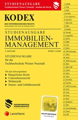 Abbildung von Doralt | KODEX Immobilienmanagement (FH Wr. Neustadt) 2025/26 - inkl. App | 5. Auflage | 2025 | beck-shop.de