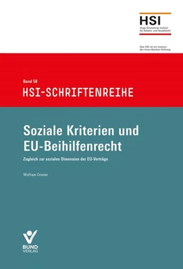 Abbildung von Cremer | Soziale Kriterien und EU-Beihilfenrecht | 1. Auflage | 2025 | 58 | beck-shop.de