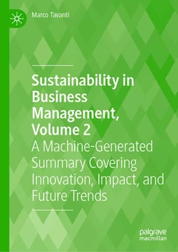 Abbildung von Tavanti | Sustainability in Business Management, Volume 2 | 1. Auflage | 2025 | beck-shop.de