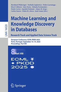 Abbildung von Pfahringer / Japkowicz | Machine Learning and Knowledge Discovery in Databases. Research Track and Applied Data Science Track | 1. Auflage | 2025 | beck-shop.de