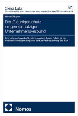 Abbildung von Hupfer | Der Gläubigerschutz im gemeinnützigen Unternehmensverbund | 1. Auflage | 2025 | 81 | beck-shop.de