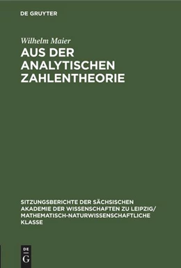Abbildung von Maier | Aus der analytischen Zahlentheorie | 1. Auflage | 2022 | beck-shop.de