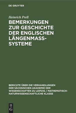Abbildung von Prell | Bemerkungen zur Geschichte der englischen Längenmass-Systeme | 1. Auflage | 2022 | beck-shop.de