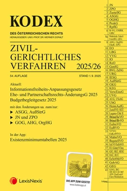 Abbildung von Doralt / Pesendorfer | KODEX Zivilgerichtliches Verfahren 2025/26 - inkl. App | 54. Auflage | 2025 | beck-shop.de