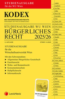 Abbildung von Doralt | KODEX Bürgerliches Recht für die WU 2025/26 - inkl. App | 6. Auflage | 2025 | beck-shop.de