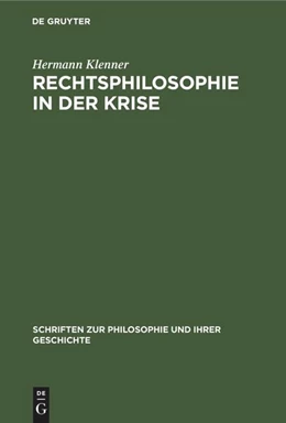 Abbildung von Klenner | Rechtsphilosophie in der Krise | 1. Auflage | 2022 | beck-shop.de