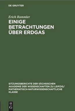 Abbildung von Rammler | Einige Betrachtungen über Erdgas | 1. Auflage | 2022 | beck-shop.de