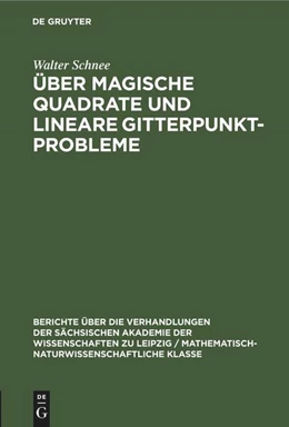 Abbildung von Schnee | Über magische Quadrate und lineare Gitterpunktprobleme | 1. Auflage | 2022 | beck-shop.de