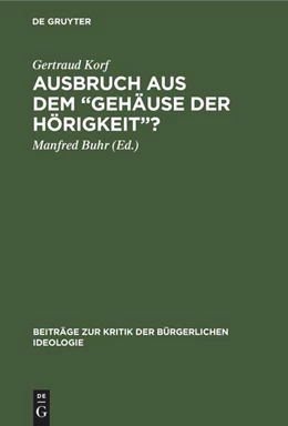 Abbildung von Korf / Buhr | Ausbruch aus dem 