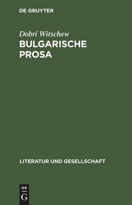 Abbildung von Witschew | Bulgarische Prosa | 1. Auflage | 2022 | beck-shop.de