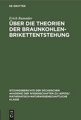 Abbildung von Rammler | Über die Theorien der Braunkohlenbrikettentstehung | 1. Auflage | 2022 | beck-shop.de