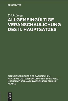 Abbildung von Lange | Allgemeingültige Veranschaulichung des II. Hauptsatzes | 1. Auflage | 2022 | beck-shop.de