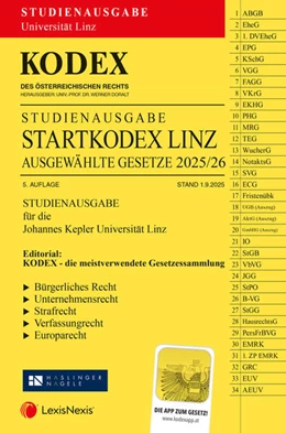 Abbildung von Doralt | KODEX Startkodex Linz 2025/26 - inkl. App | 5. Auflage | 2025 | beck-shop.de