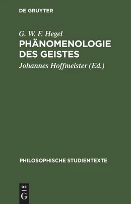 Abbildung von Hegel / Hoffmeister | Phänomenologie des Geistes | 1. Auflage | 2022 | beck-shop.de
