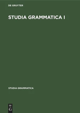 Abbildung von Studia grammatica I | 5. Auflage | 2022 | beck-shop.de