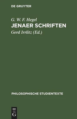 Abbildung von Hegel / Irrlitz | Jenaer Schriften | 1. Auflage | 2022 | beck-shop.de