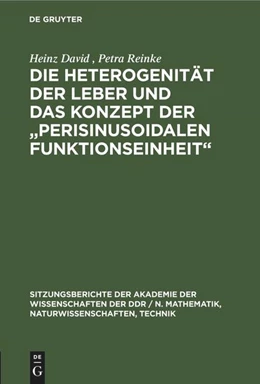 Abbildung von David / Reinke | Die Heterogenität der Leber und das Konzept der 