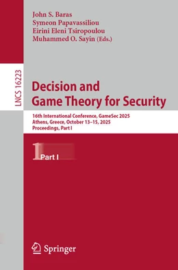 Abbildung von Baras / Papavassiliou | Game Theory and AI for Security | 1. Auflage | 2025 | beck-shop.de