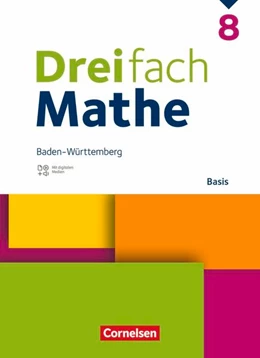 Abbildung von Dreifach Mathe 8. Schuljahr - Baden-Württemberg - Basis - Schulbuch - Mit digitalen Hilfen, Erklärfilmen und Wortvertonungen | 1. Auflage | 2026 | beck-shop.de