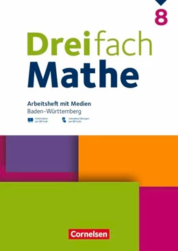 Abbildung von Dreifach Mathe 8. Schuljahr - Baden-Württemberg - Arbeitsheft mit Medien und Lösungen | 1. Auflage | 2026 | beck-shop.de