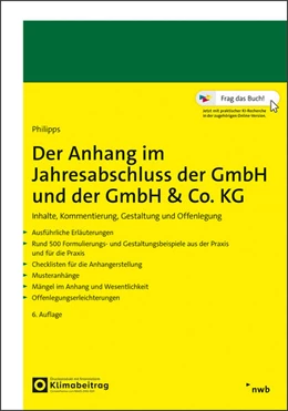 Abbildung von Philipps | Der Anhang im Jahresabschluss der GmbH und der GmbH & Co. KG | 6. Auflage | 2025 | beck-shop.de