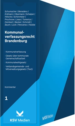 Abbildung von Schumacher / Benedes | Kommunalverfassungsrecht Brandenburg | 1. Auflage | 2024 | beck-shop.de