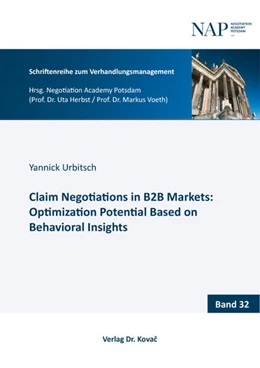Abbildung von Urbitsch | Claim Negotiations in B2B Markets: Optimization Potential Based on Behavioral Insights | 1. Auflage | 2025 | 32 | beck-shop.de