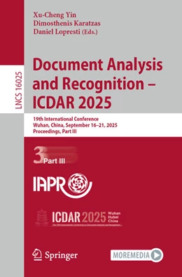 Abbildung von Yin / Karatzas | Document Analysis and Recognition - ICDAR 2025 | 1. Auflage | 2025 | beck-shop.de