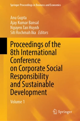 Abbildung von Gupta / Bansal | Proceedings of the 8th International Conference on Corporate Social Responsibility and Sustainable Development | 1. Auflage | 2026 | beck-shop.de