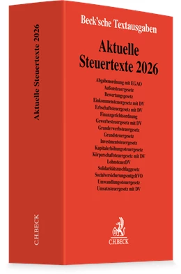 Abbildung von Aktuelle Steuertexte 2026 | 1. Auflage | 2026 | beck-shop.de