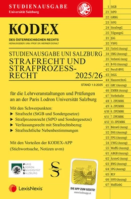 Abbildung von Doralt | KODEX Strafrecht und Strafprozessrecht (Uni Sbg) | 1. Auflage | 2025 | beck-shop.de