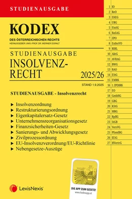 Abbildung von Doralt | KODEX Insolvenzrecht Studienausgabe - inkl. App | 1. Auflage | 2025 | beck-shop.de