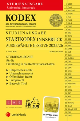 Abbildung von Doralt | KODEX Startkodex Innsbruck 2025/26 - inkl. App | 4. Auflage | 2025 | beck-shop.de