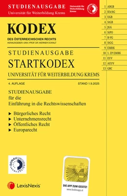 Abbildung von Doralt | KODEX Startkodex Krems 2025/26 - inkl. App | 4. Auflage | 2025 | beck-shop.de