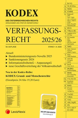 Abbildung von Doralt | KODEX Verfassungsrecht 2025/26 - inkl. App | 58. Auflage | 2025 | beck-shop.de
