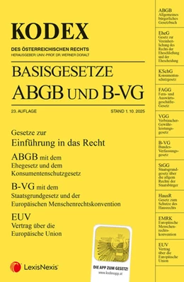 Abbildung von Doralt | KODEX Basisgesetze ABGB und B-VG 2025/26 - inkl. App | 23. Auflage | 2025 | beck-shop.de