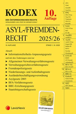 Abbildung von Doralt | KODEX Asyl- und Fremdenrecht 2025/26 - inkl App | 10. Auflage | 2025 | beck-shop.de