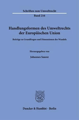 Abbildung von Saurer | Handlungsformen des Umweltrechts der Europäischen Union | 1. Auflage | 2025 | beck-shop.de