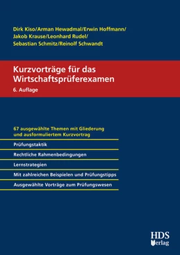 Abbildung von Kiso / Hoffmann | Kurzvorträge für das Wirtschaftsprüferexamen | 6. Auflage | 2025 | beck-shop.de