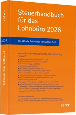 Abbildung von Meer | Steuerhandbuch für das Lohnbüro 2026 | 1. Auflage | 2026 | beck-shop.de