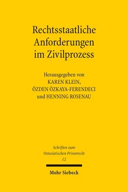 Abbildung von Rosenau / Klein | Rechtsstaatliche Anforderungen im Zivilprozess | 1. Auflage | 2026 | beck-shop.de