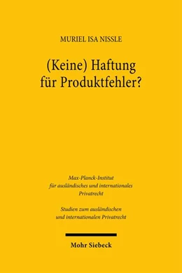 Abbildung von Nißle | (Keine) Haftung für Produktfehler? | 1. Auflage | 2026 | beck-shop.de
