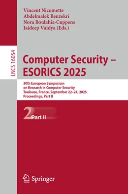 Abbildung von Nicomette / Benzekri | Computer Security - ESORICS 2025 | 1. Auflage | 2025 | beck-shop.de