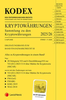 Abbildung von Doralt | KODEX Kryptowährungen 2025/26 | 3. Auflage | 2025 | beck-shop.de