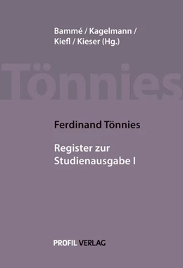 Abbildung von Bammé / Kieser | Ferdinand Tönnies: Register zur Studienausgabe I | 1. Auflage | 2026 | beck-shop.de